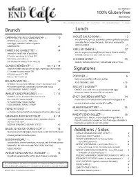 Brunch Lunch Signatures Additions / Sides