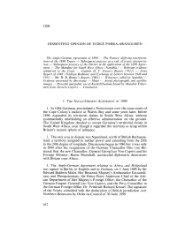 DISSENTING OPINION of JUDGE PARRA-ARANGUREN 1. in 1884