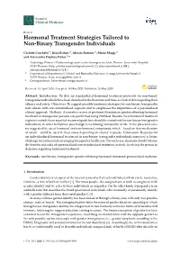 Hormonal Treatment Strategies Tailored to Non-Binary Transgender Individuals