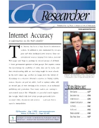 Internet Accuracy Is Information on the Web Reliable?