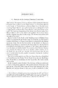 INTRODUCTION 0.1. Barwar and Its Assyrian Christian Communities