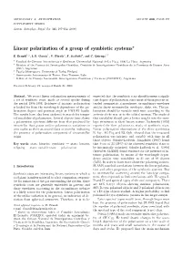 Linear Polarization of a Group of Symbiotic Systems?