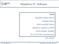 Raspberry Pi: Software