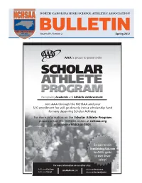 SCHOLAR ATHLETE PROGRAM Recognizing Academic and Athletic Achievement