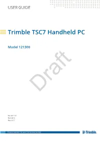 Trimble TSC7 Handheld PC User Guide
