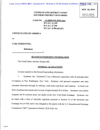 18 U.S.C. J 1349 26 U.S.C. J 7201 18 U.S.C. J 981(A)(1)(C) Systemax, Inc