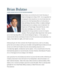 Brian Bulatao UNDER SECRETARY of STATE for MANAGEMENT
