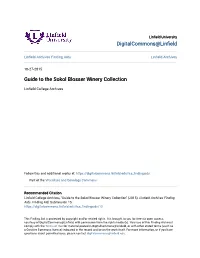 Guide to the Sokol Blosser Winery Collection