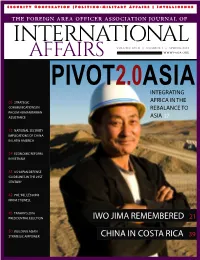 International VOLUME XVIII // NUMBER 1 // SPRING 2015 Affairs PIVOT2.0ASIA INTEGRATING