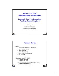 Lecture06-Thin Film Deposition