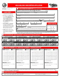 Mega Millions Subscription Application