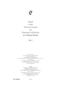 Report of the Tribunal of Inquiry Into Payments to Politicians and Related Matters