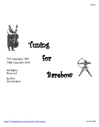 Tuning 4 Barebow