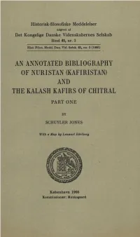 An Annotated Bibliography of Nuristan (Kafiristan) and the Kalash Kafirs of Chitral Part One