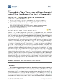 Changes in the Water Temperature of Rivers Impacted by the Urban Heat Island: Case Study of Suceava City