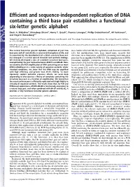 Efficient and Sequence-Independent Replication of DNA Containing A