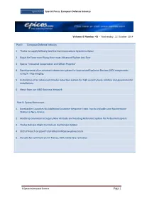 European Defence Industry Page 1 Part I
