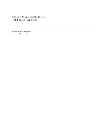 Linear Representations of Finite Groups