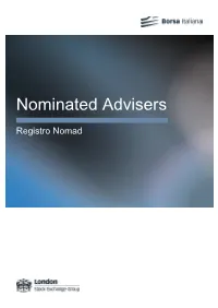Nominated Advisers