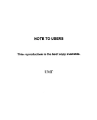 Note to Users