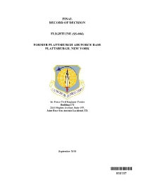 Record of Decision for Ou7 for the Former
