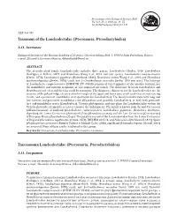 Taxonomy of the Lonchodectidae (Pterosauria, Pterodactyloidea)