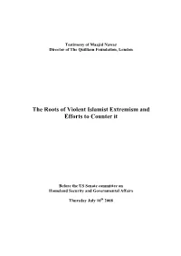 The Roots of Violent Islamist Extremism and Efforts to Counter It