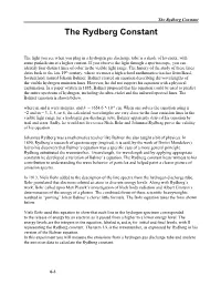 The Rydberg Constant