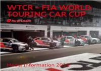 Wtcr – Fia World Touring Car Cup