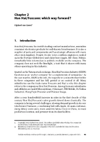 Chapter 2 Hon Hai/Foxconn: Which Way Forward ?