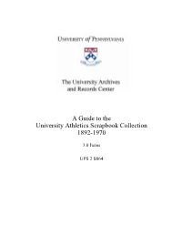 Guide, University Athletics Scrapbook Collection