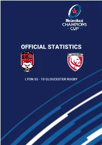 Official Match Statistics