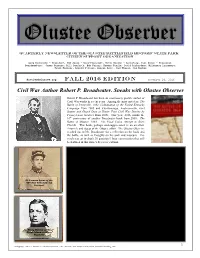Quarterly Newsletter of the Olustee Battlefied