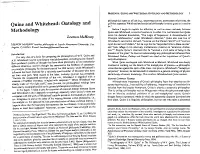 Quine and Whitehead: Ontology and Methodology 3