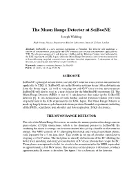 The Muon Range Detector at Sciboone Joseph Walding