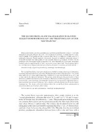 The Second Proto-Slavic Palatalisation in Slovene Dialect Morphophonology and the Etymology of [Pik ,Mountain Top’