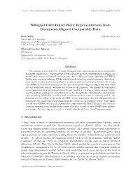 Bilingual Distributed Word Representations from Document-Aligned Comparable Data