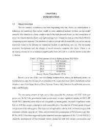 CHAPTER 1 INTRODUCTION 1.1 Object Overview the Car Industry In