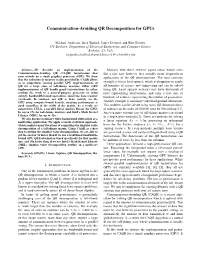 Communication-Avoiding QR Decomposition for Gpus