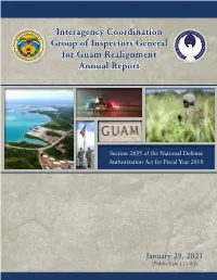 Interagency Coordination Group of Inspectors General for Guam Realignment Annual Report