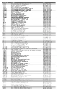 Summer 2020 Traffic Count Locations