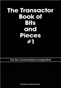 Commodore C64 Book: Transactor Book of Bits and Pieces 1, The