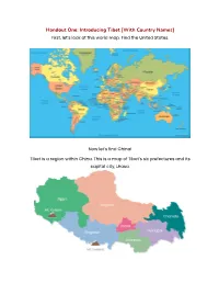 Day 1: Handouts (Tibet)