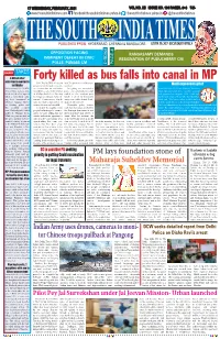 Forty Killed As Bus Falls Into Canal in MP Mini-Truck Overturns Sidhi, Feb 16 (UNI) at Least 40 Said