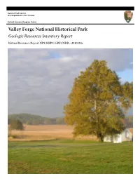 Valley Forge National Historical Park Geologic Resources Inventory Report
