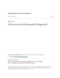 A Reversion and a Remainder Distinguished