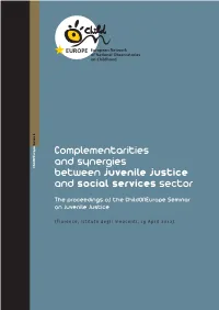 Complementarities and Synergies Between Juvenile Justice and Social Services Sector