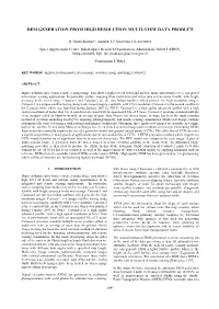 Dem Generation from High Resolution Multi-View Data Product