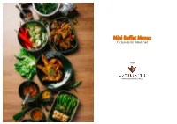 Mini Buffet Menus Exclusively for Ximula Sail