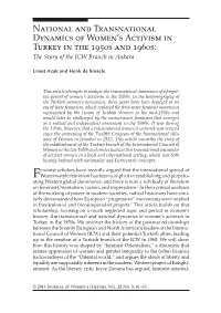 National and Transnational Dynamics of Women's Activism in Turkey In